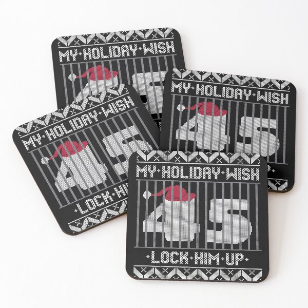 Item preview, Ugly Christmas Holiday Wish Lock Him Up - Impeach and Convict president 45 designed and sold by Good-Politics.
