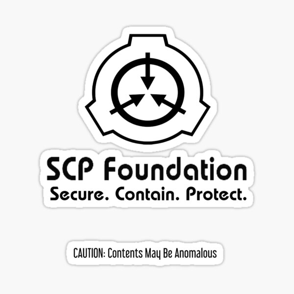  SCP Foundation White Logo, Black Background PopSockets