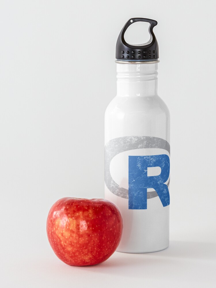 Alternate view of R logo programming Vintage Distressed design Water Bottle
