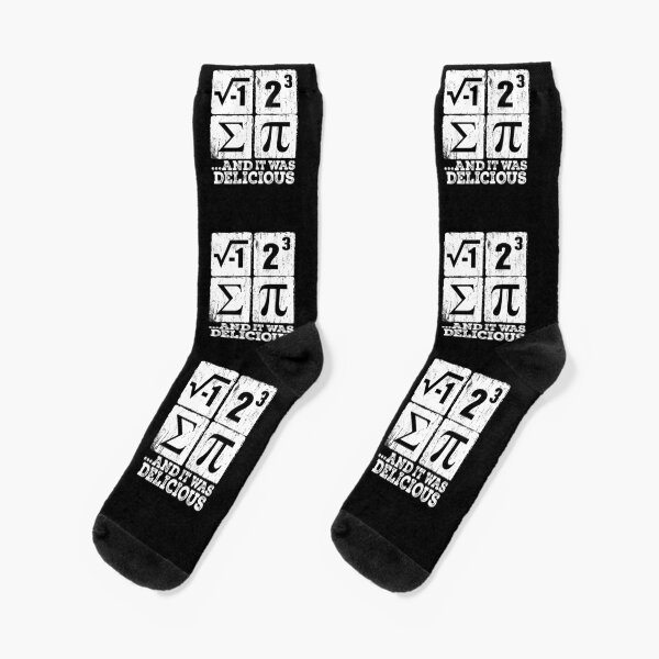 I Ate Some Pi print Funny i ate some pie Math Nerd Humor Socks