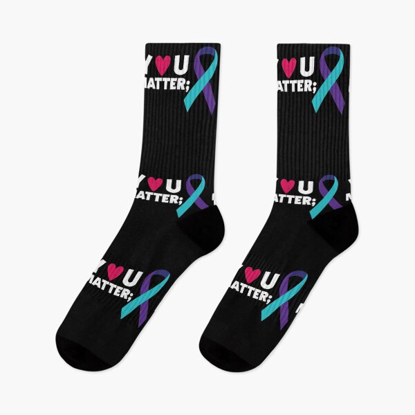 Item preview, You Matter Suicide Prevention Awareness Teal Purple Ribbon design designed and sold by farhanhafeez.