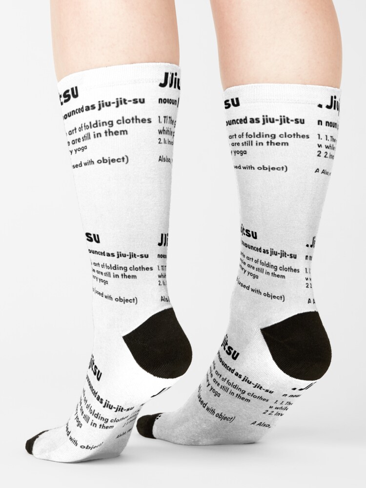 Funny Jiujitsu Jiu jitsu Jiu-jitsu definition meaning design design Socks  for Sale by farhanhafeez