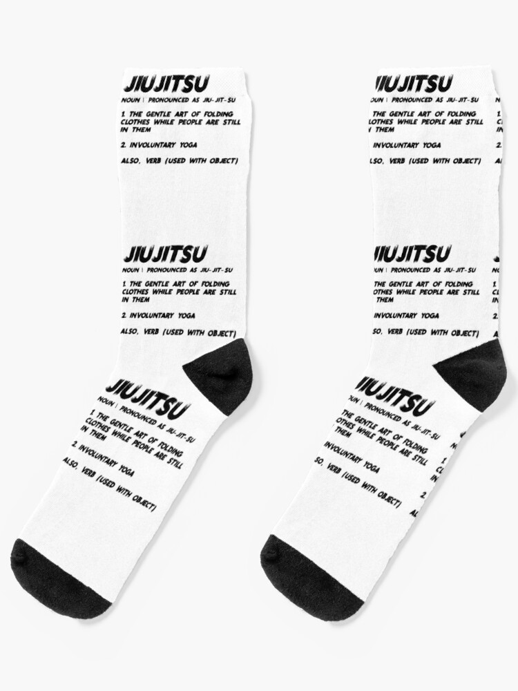 Funny Jiujitsu Jiu jitsu Jiu-jitsu definition meaning design print Socks  for Sale by farhanhafeez