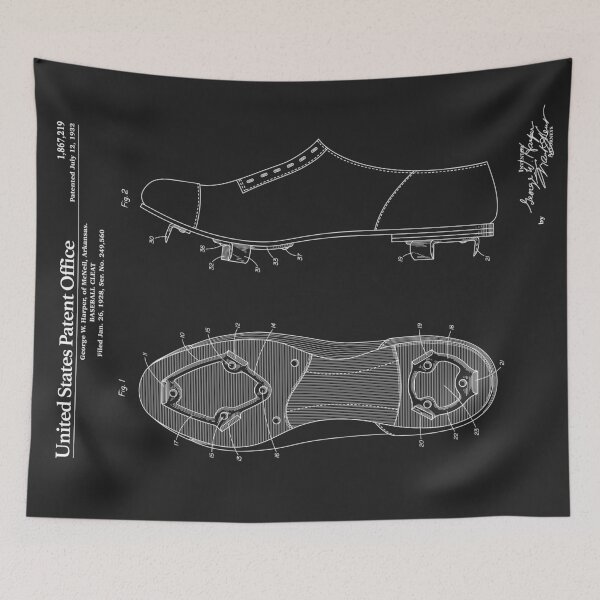 Item preview, Baseball Cleat Patent - Black designed and sold by FinlayMcNevin.