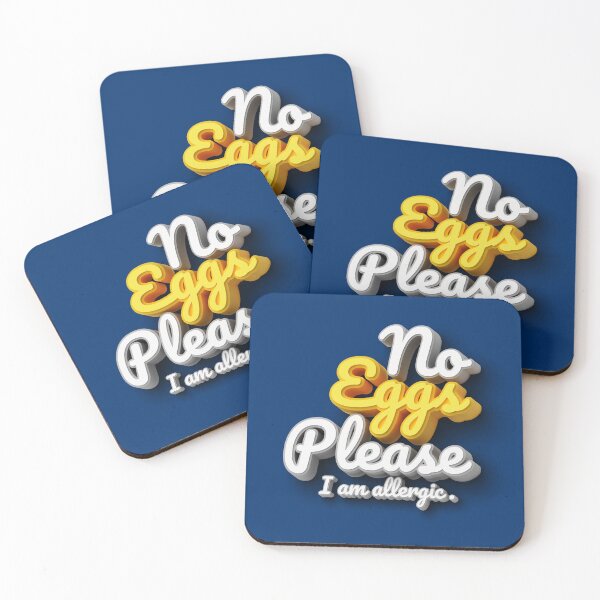 Item preview, No Eggs Please I'm Allergic 3D Text Blue designed and sold by Von Kagaoan.