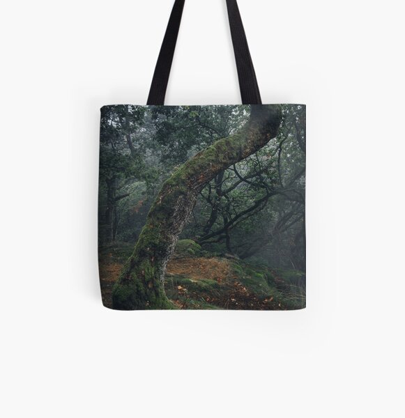 Gold und Grün Allover-Print Tote Bag