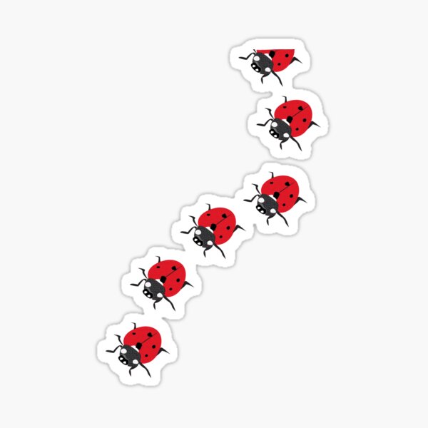 lady bug cute digital pop print Sticker