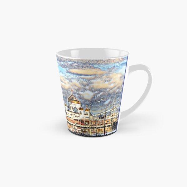 Russian winter Moscow River view Tall Mug