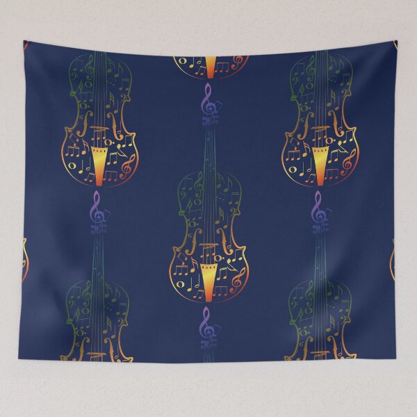 Item preview, Colorful Violin with Notes designed and sold by AnnArtshock.