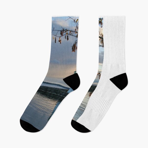 Item preview, Sunset Lighthouse in the Fall on Lake Ontario designed and sold by AnnDixon.