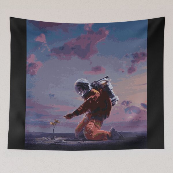 Item preview, The Last Sign of Life - Astronaut Retrofuturistic Artwork designed and sold by L. Layne.