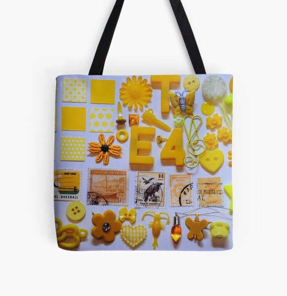 Yellow Trinkets All Over Print Tote Bag