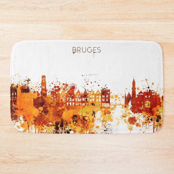 Item preview, Bruges Belgium Red Yellow Skyline designed and sold by DimDom.