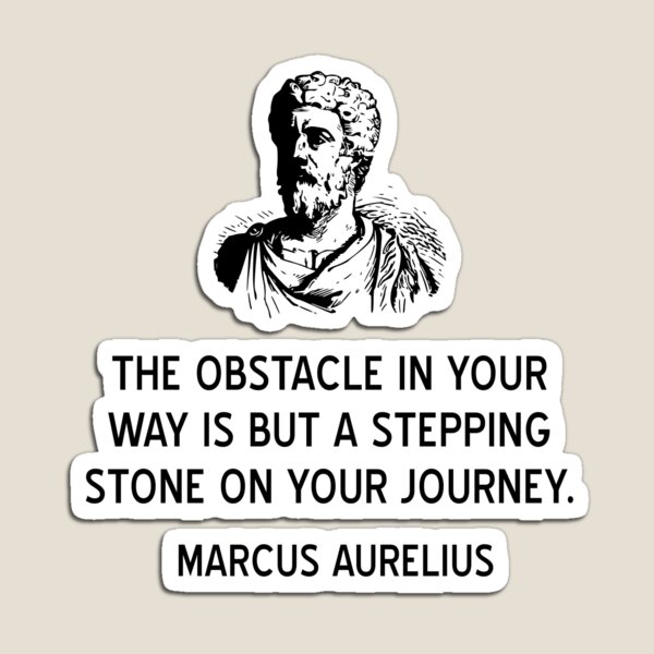 Artikel-Vorschau von Inspirierendes Stoizismus-Zitat zur Überwindung von Hindernissen von Marcus Aurelius, designt und verkauft von jutulen.