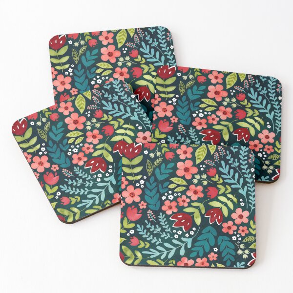 Item preview, Green watercolour floral  designed and sold by adenaJ.