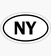 New York - NY - oval sticker and more Sticker