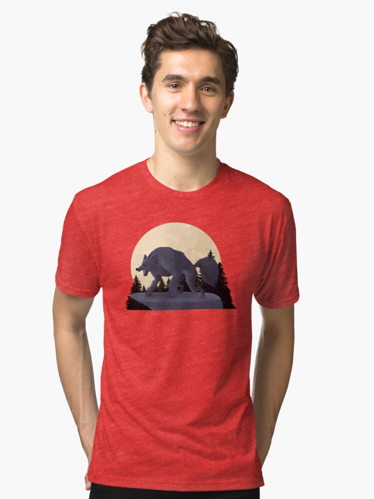 T-shirt chiné ''Loup-Garou' : autre vue