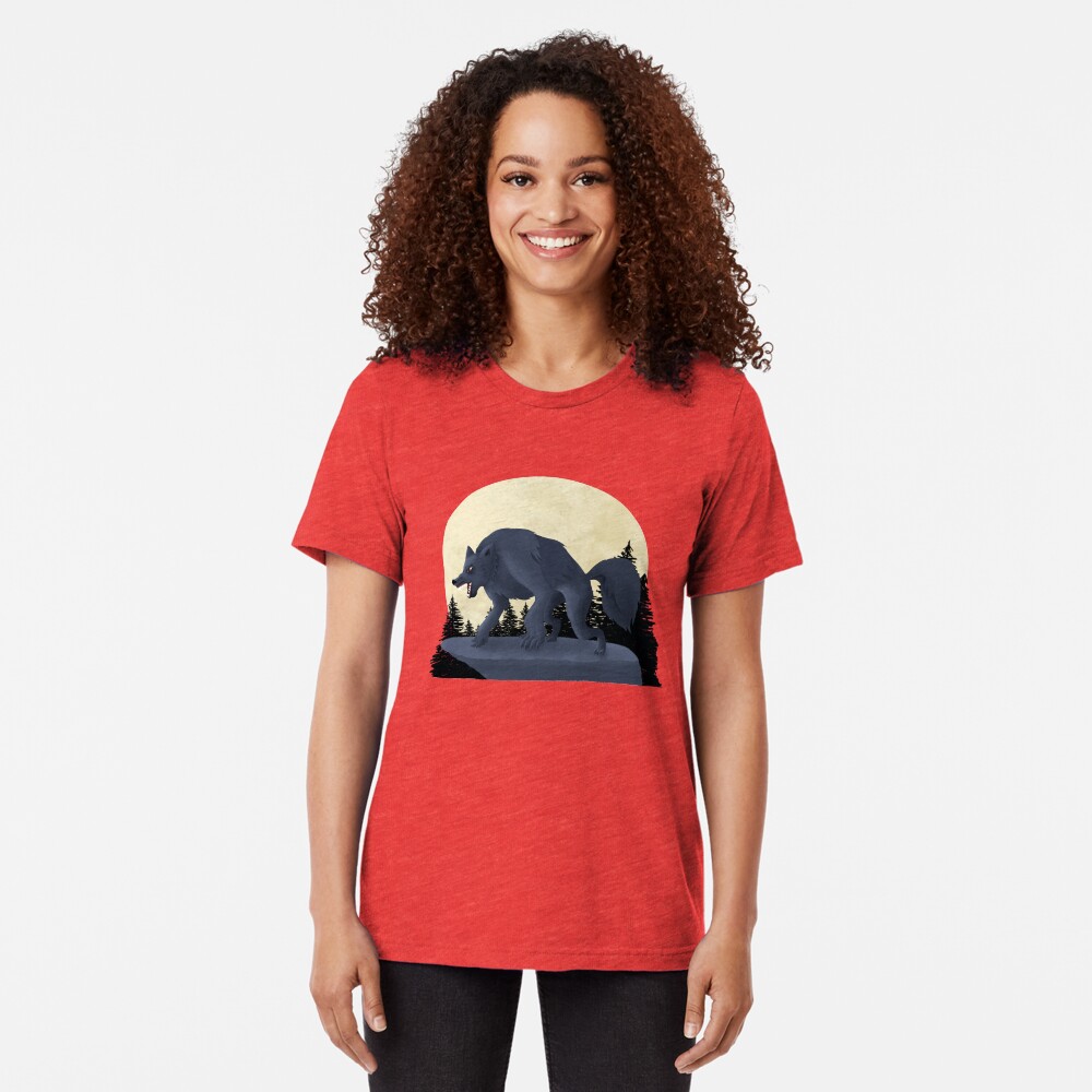 T-shirt chiné « Loup-Garou»