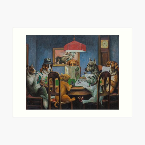 Dogs Playing D&D Art Print