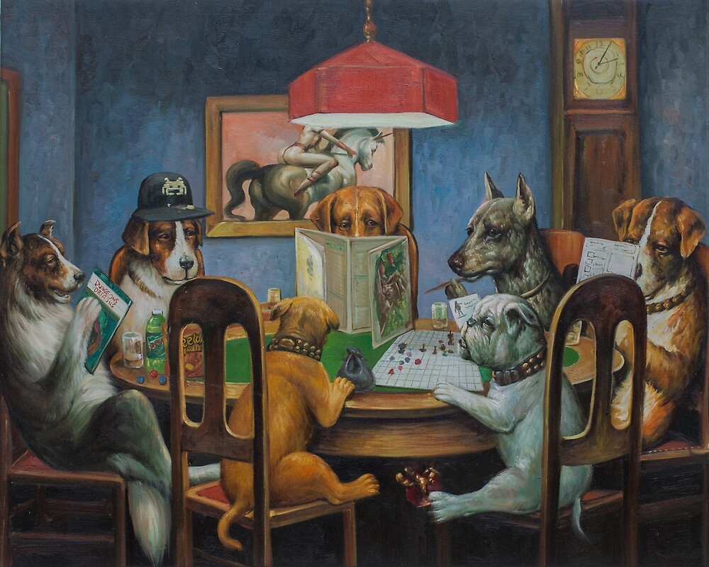 Dogs Playing D&D by Johannes Grenzfurthner