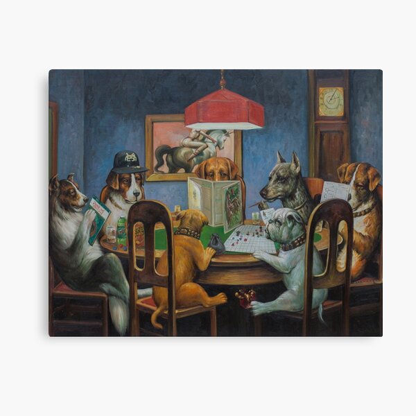 Dogs Playing D&D Canvas Print