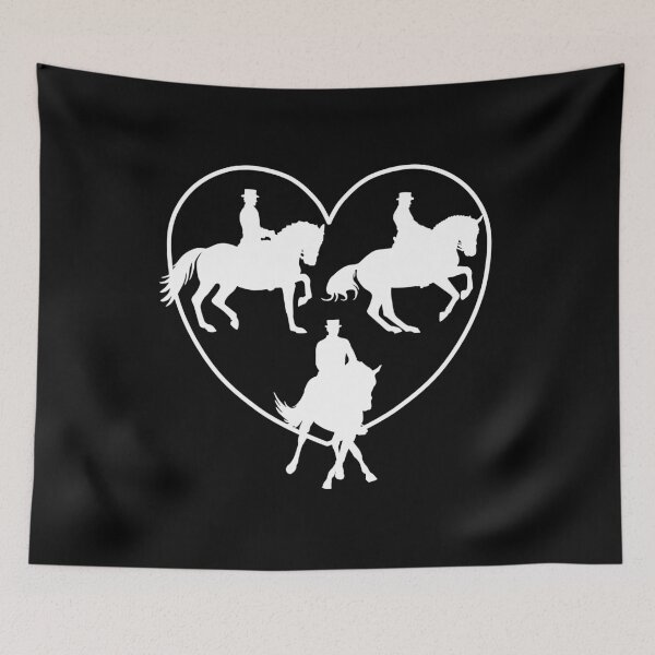 Item preview, Dressage silhouette horse rider heart free gift designed and sold by Weilichesmag.