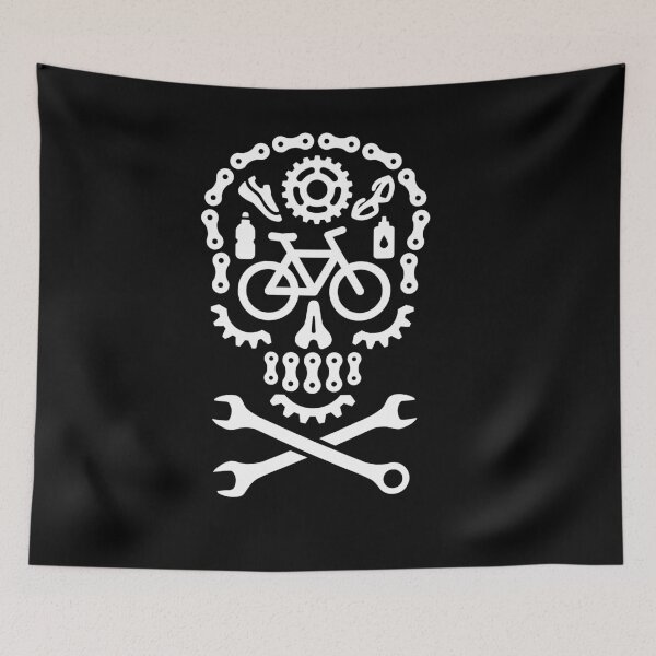 Item preview, Halloween mountain bike MTB sugar skull bicycle cycling Dia de los Muertos designed and sold by LaundryFactory.