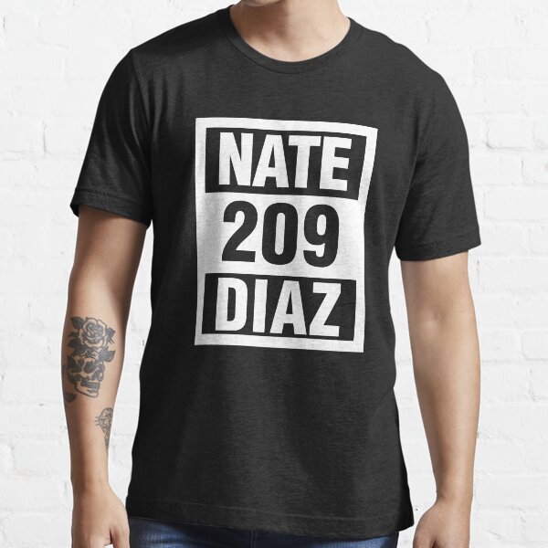 T-shirt Nate Diaz 209 Stockton - Fighter MMA | Noir | 100% Coton | Tailles S à 5XL
