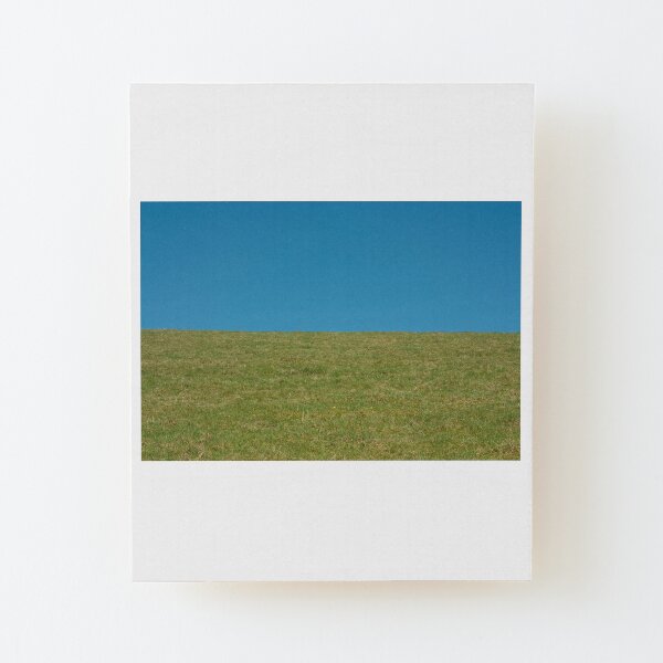 Grass and sky Wood Mounted Print