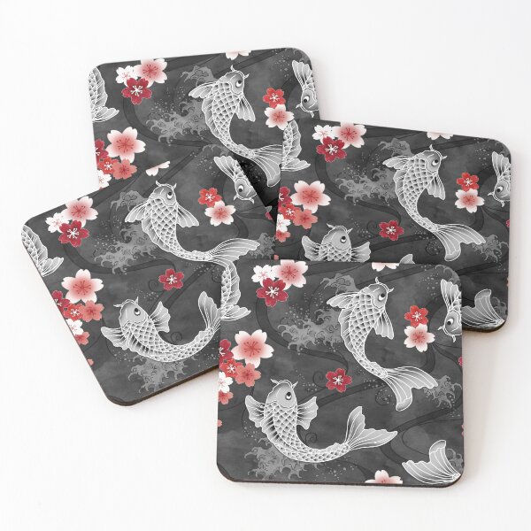 Item preview, Koi sakura blossom in black designed and sold by adenaJ.