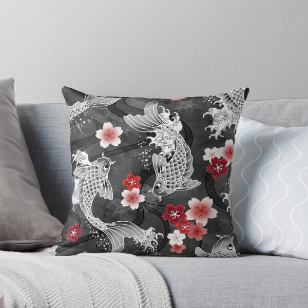 Artikel-Vorschau von Koi Sakura Blüte in schwarz, designt und verkauft von adenaJ.