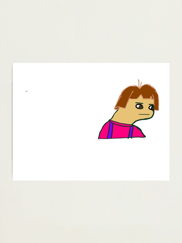 dora meme sticker  Photographic Print for Sale by Snazzy Stickers