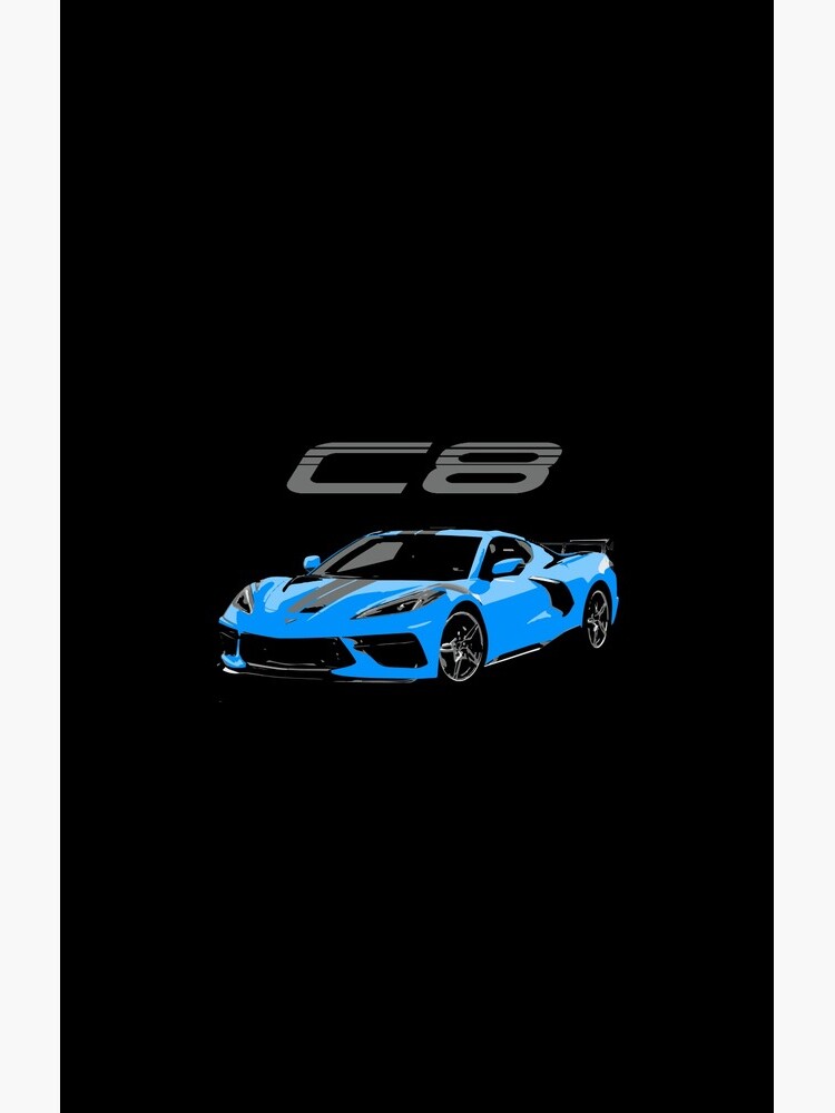 Disover Blue Chevy Corvette C8 Mid Engine | Samsung Galaxy Phone Case