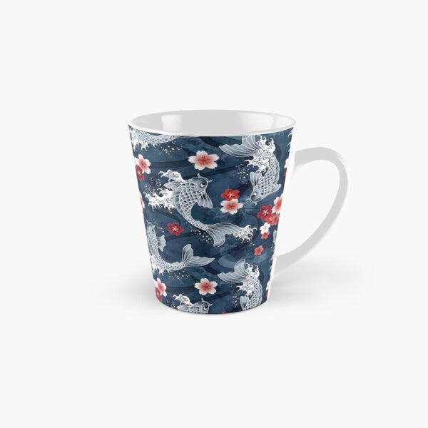 Koi sakura blossom in blue Tall Mug