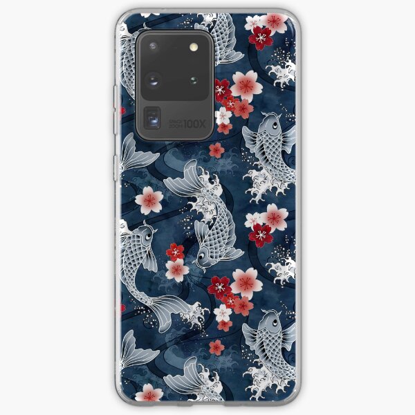 Item preview, Koi sakura blossom in blue designed and sold by adenaJ.