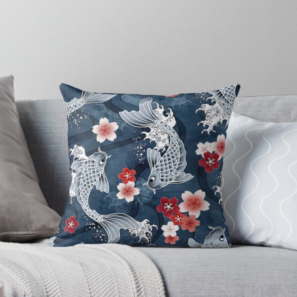 Item preview, Koi sakura blossom in blue designed and sold by adenaJ.