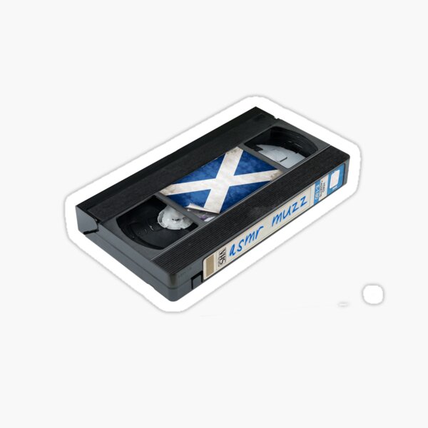 "VHS Cassette Tape with Scotland Sticker" Sticker by AsmrMuzz Redbubble