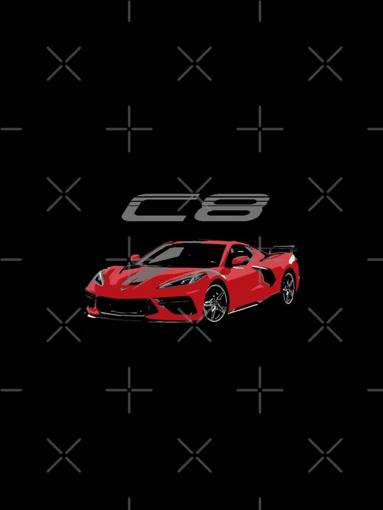 Disover Red Chevy Corvette C8 Mid Engine Iphone Case