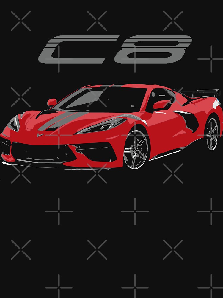 Discover Red Chevy Corvette C8 Mid Engine