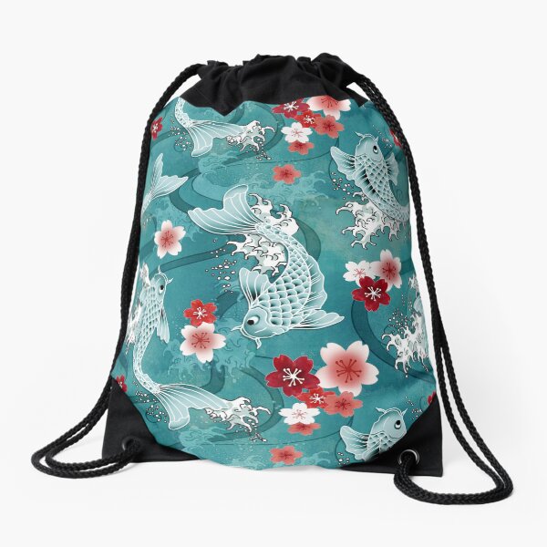 Item preview, Koi sakura blossom in turquoise designed and sold by adenaJ.