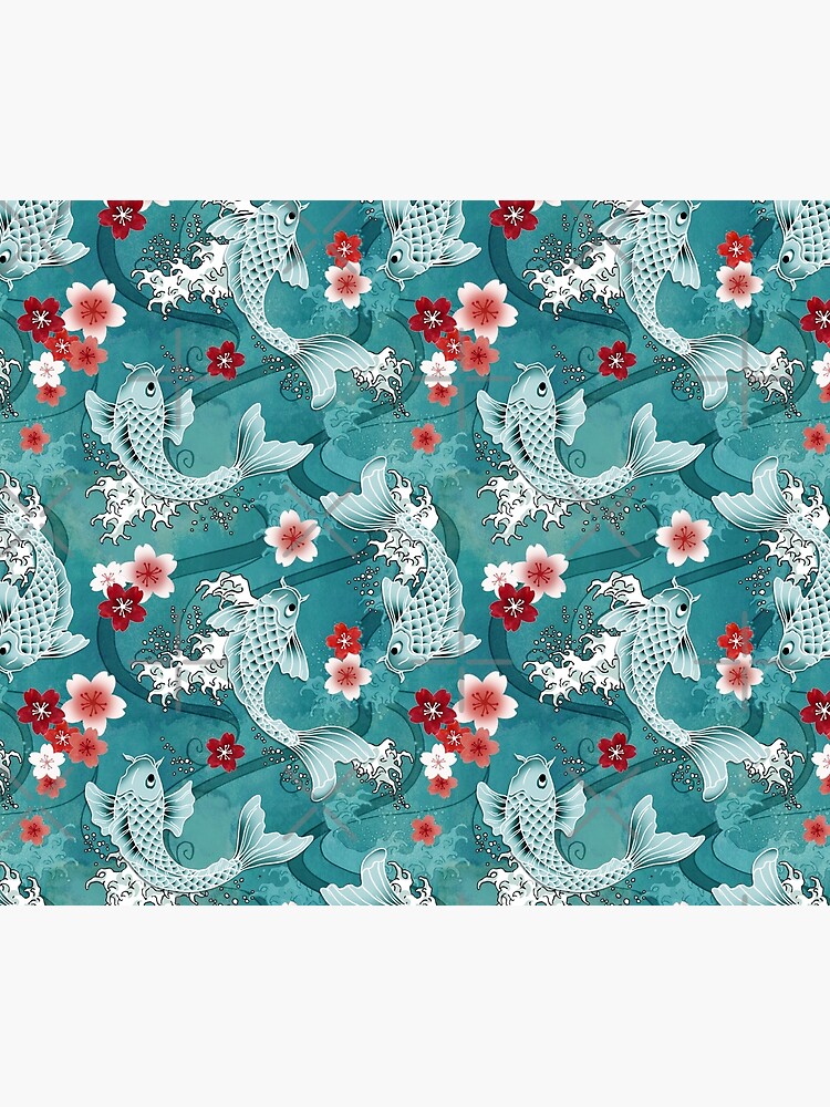 Flor de Koi Sakura en turquesa de adenaJ