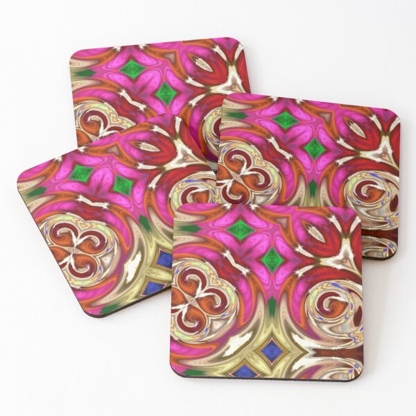 Hint of Pink Coasters (Set of 4)
