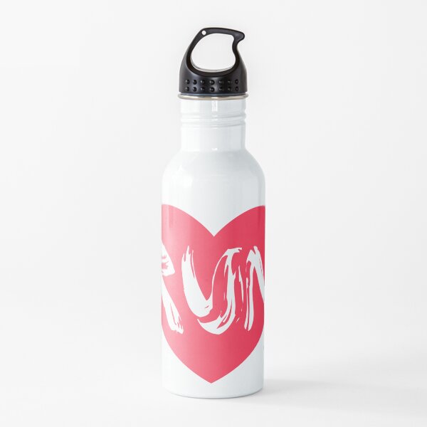 Run Heart - Cardio Workout Gift para amantes del footing Botella de agua