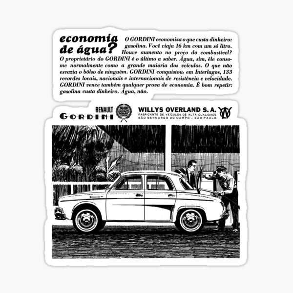 "RENAULT DAUPHINE GORDINI" Sticker for Sale by ThrowbackM2 Redbubble