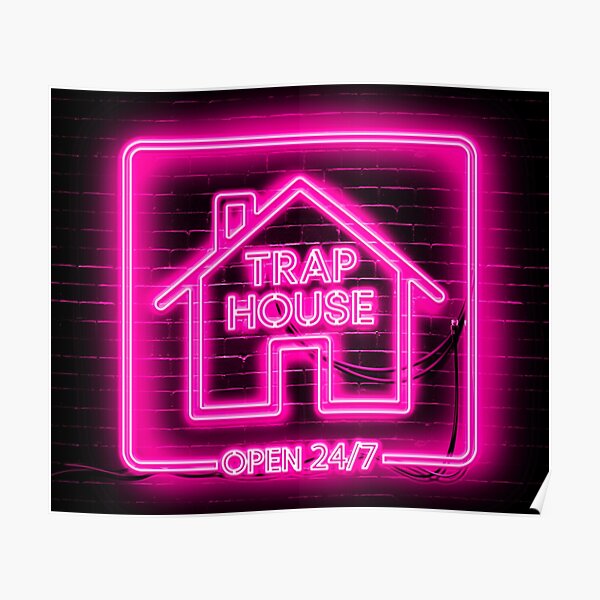 Trap House Wall Art Redbubble - neon pink music speaker audio roblox
