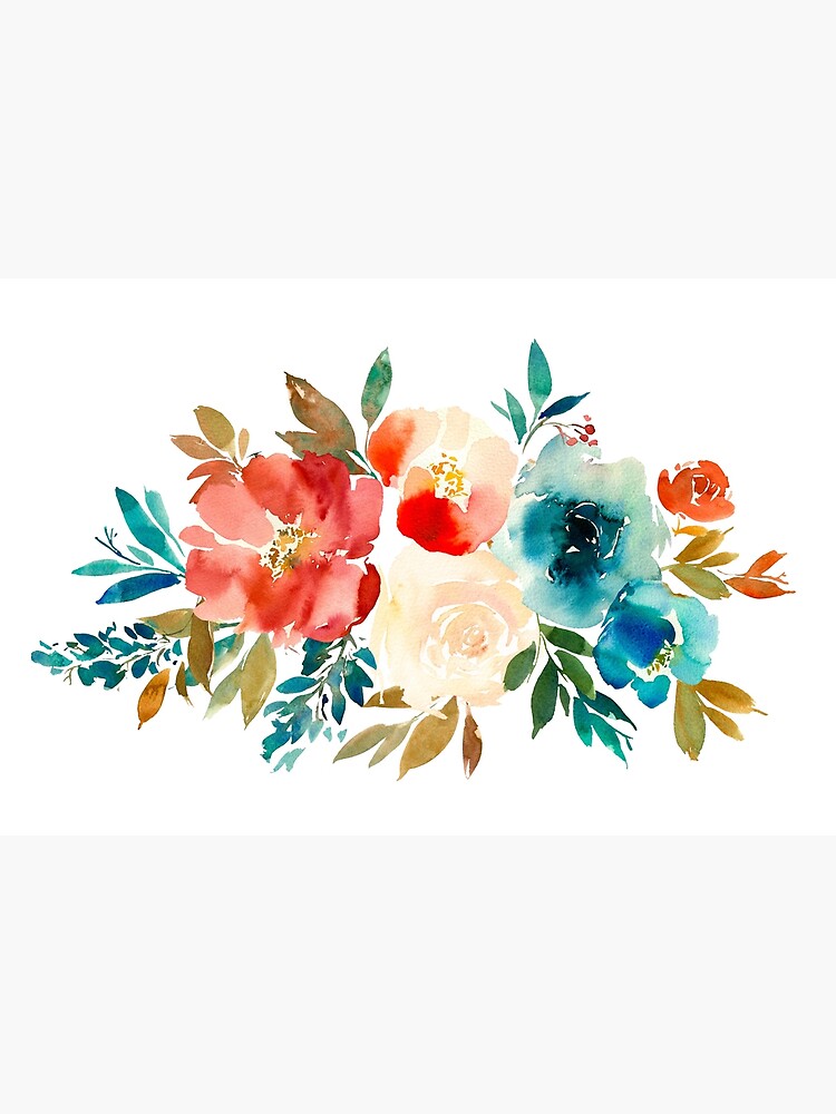 Watercolor Peonies Summer Bouquet Wrapping Paper by JunkyDotCom