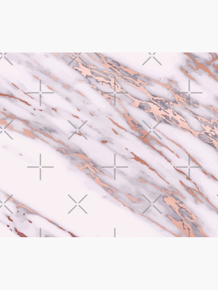 Rose Gold Intrusions On Pink Gray White Marble Metallic Texture