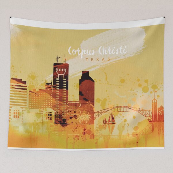 Item preview, Corpus Christi Texas Red Yellow Skyline designed and sold by DimDom.