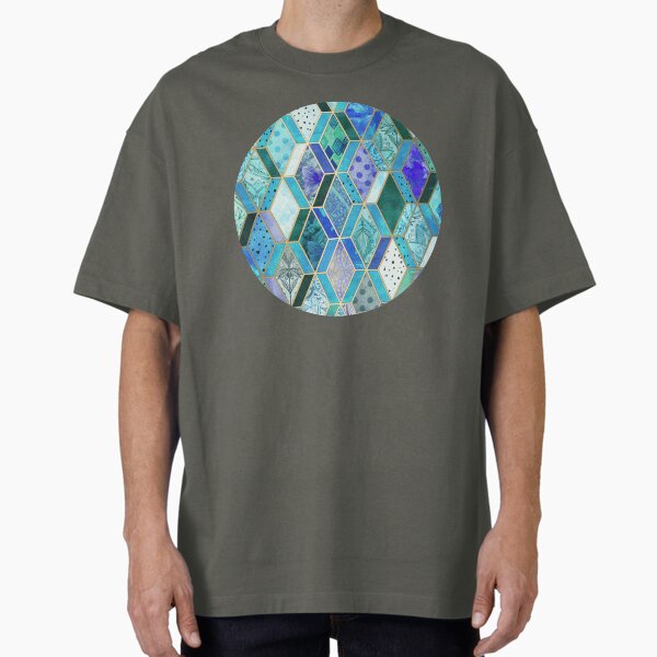 Item preview, Sapphire & Emerald Diamond Patchwork Pattern designed and sold by micklyn.