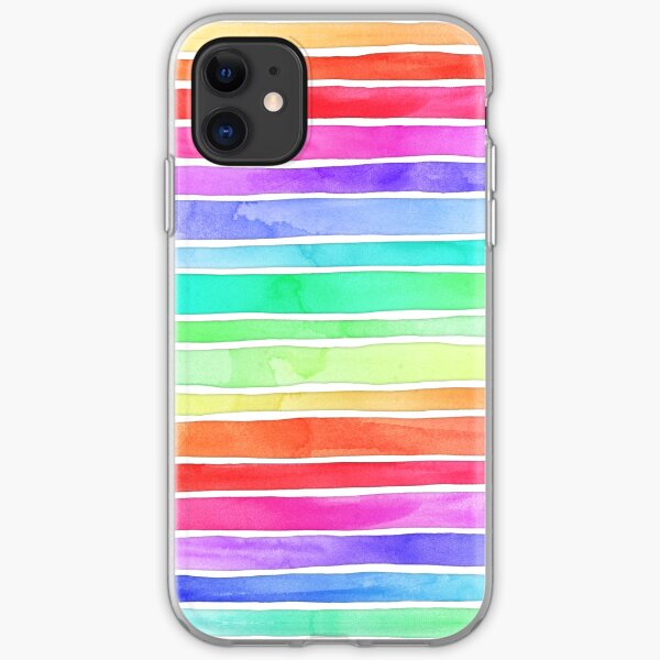 Ever So Bright Rainbow Stripes iPhone Soft Case